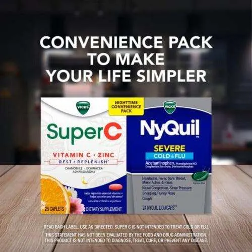 Vicks NyQuil Severe   Super C Convenience Pack