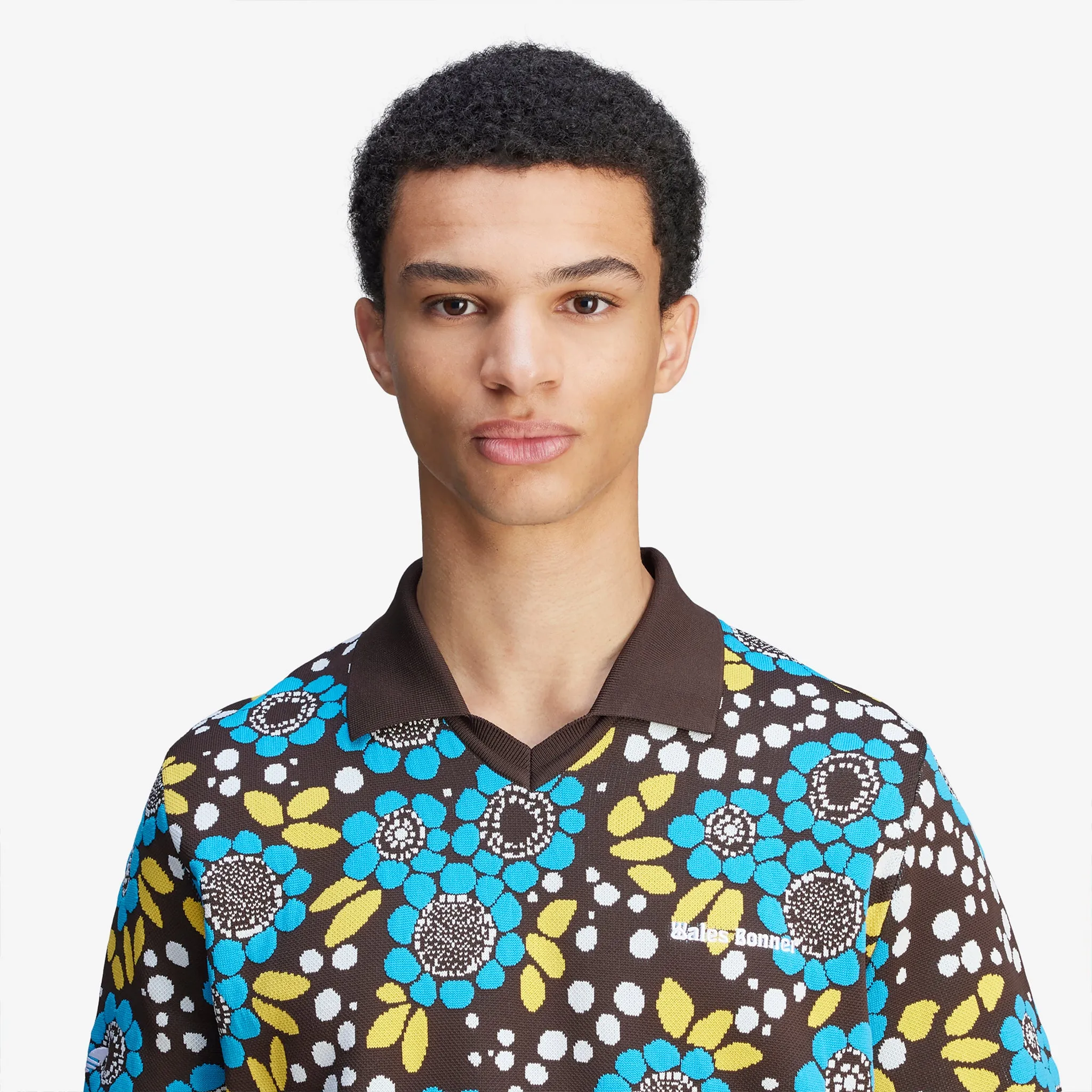 Wales Bonner x Knit Floral Polo Multicolor