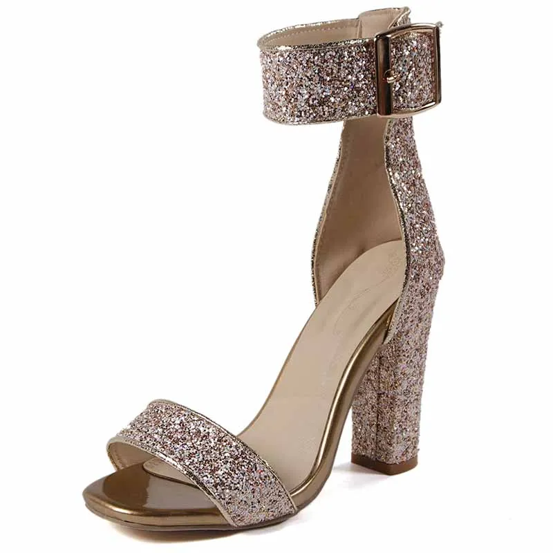 Wedding High Heels Shoes Bridal Glitter Heels For A Summer Party