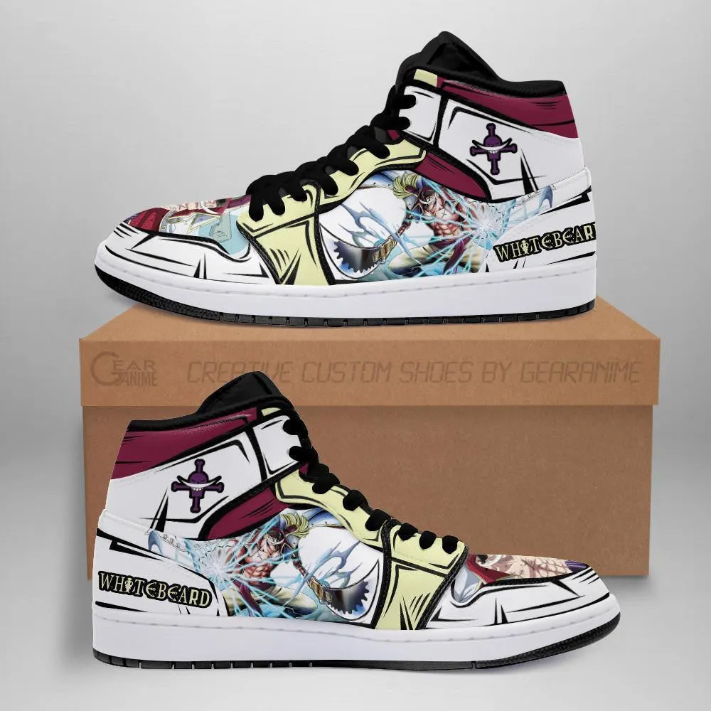 Whitebeard Sneakers Gura Gura No Mi Custom Anime OP Shoes