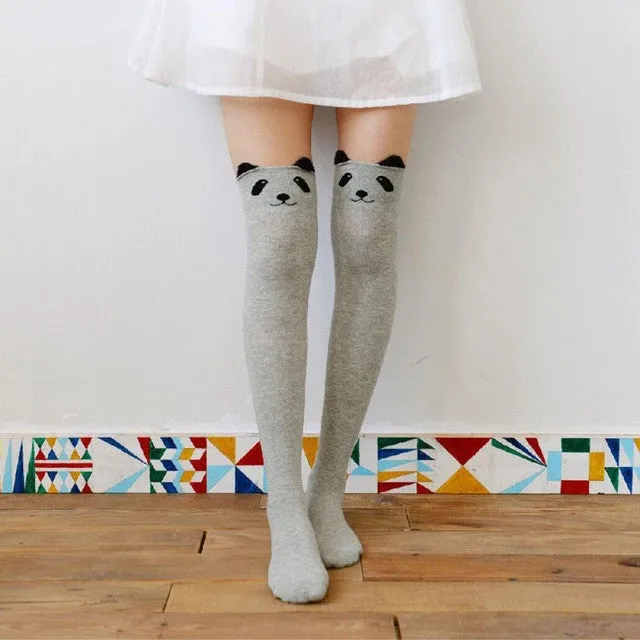 Women's Funky Over the Knee High Socks