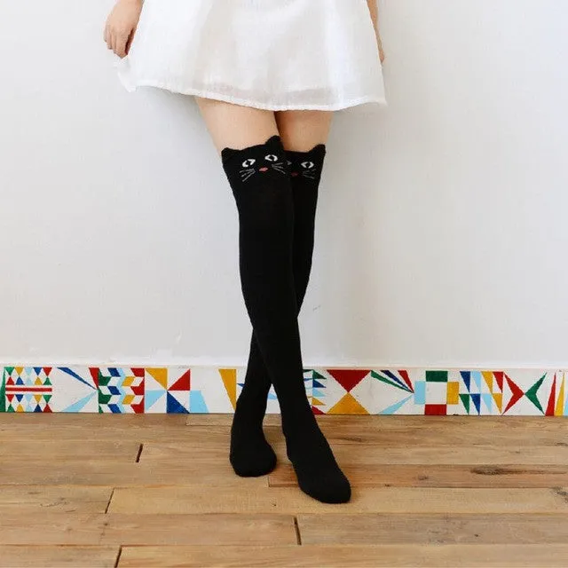 Women's Funky Over the Knee High Socks