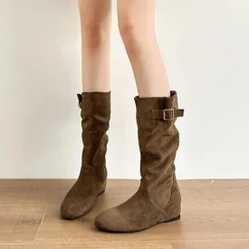 Women's retro slouchy knee high boots