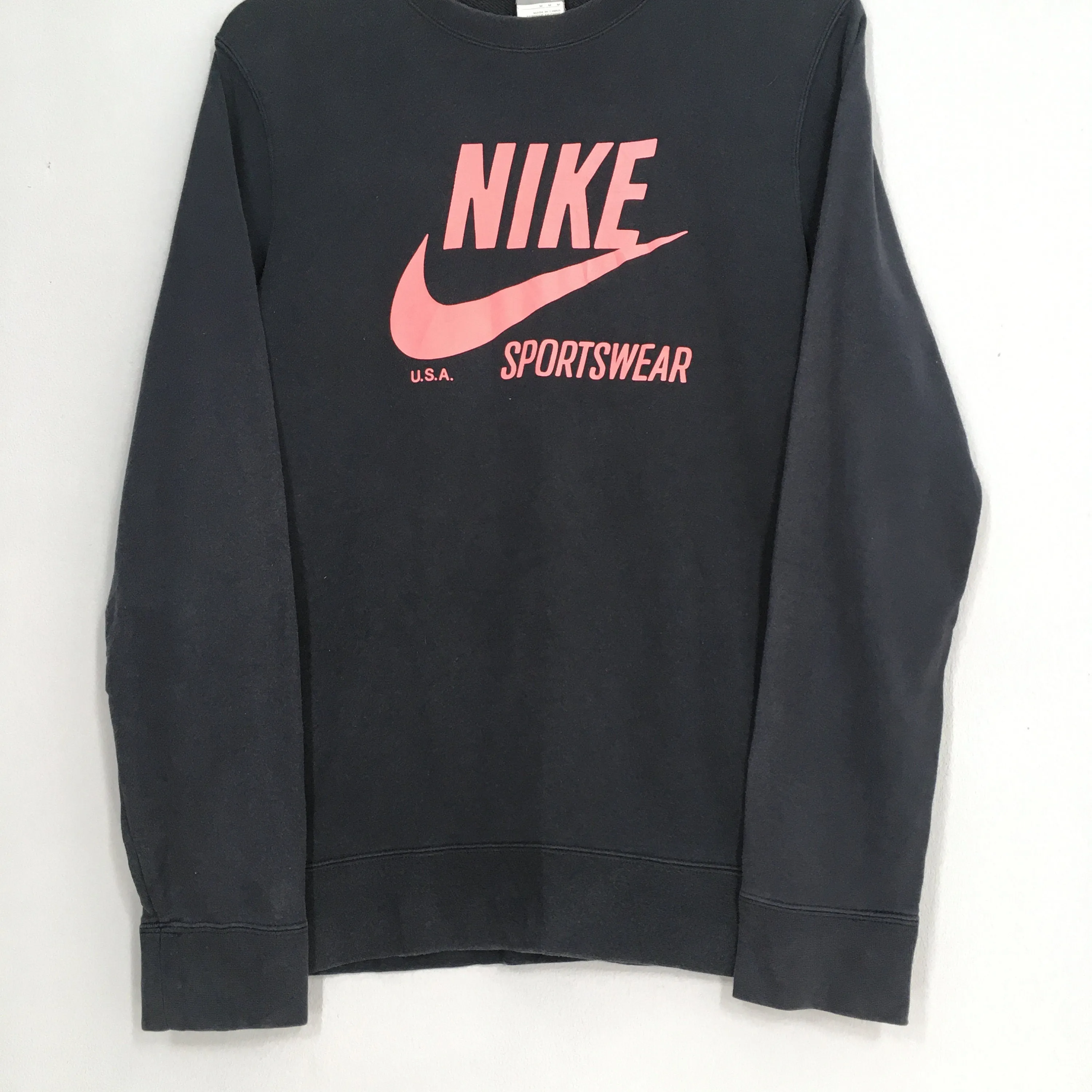 Y2K Nike Swoosh Blue Sweatshirt Medium